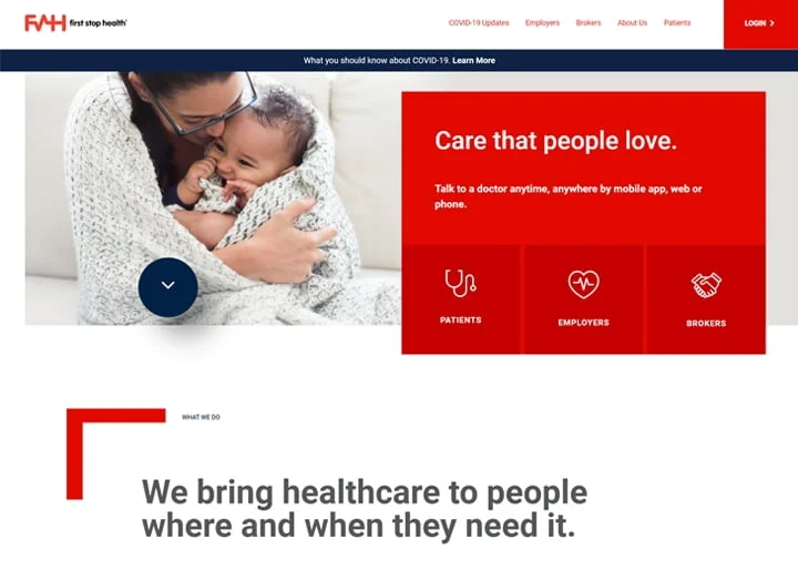 firststophealthweb company website design
