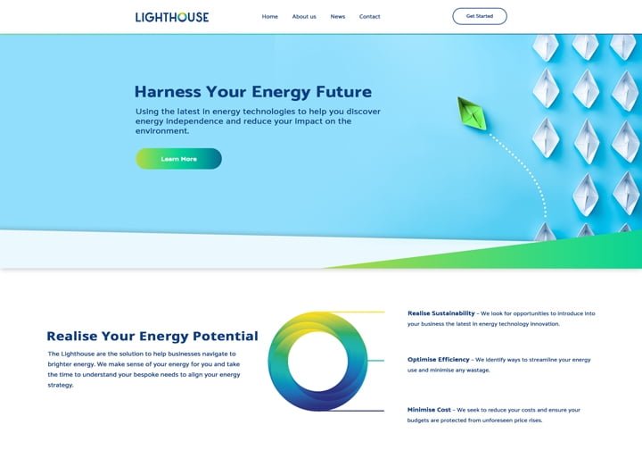 Lighthousen company website design