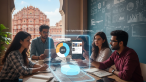 Digital marketing team meeting