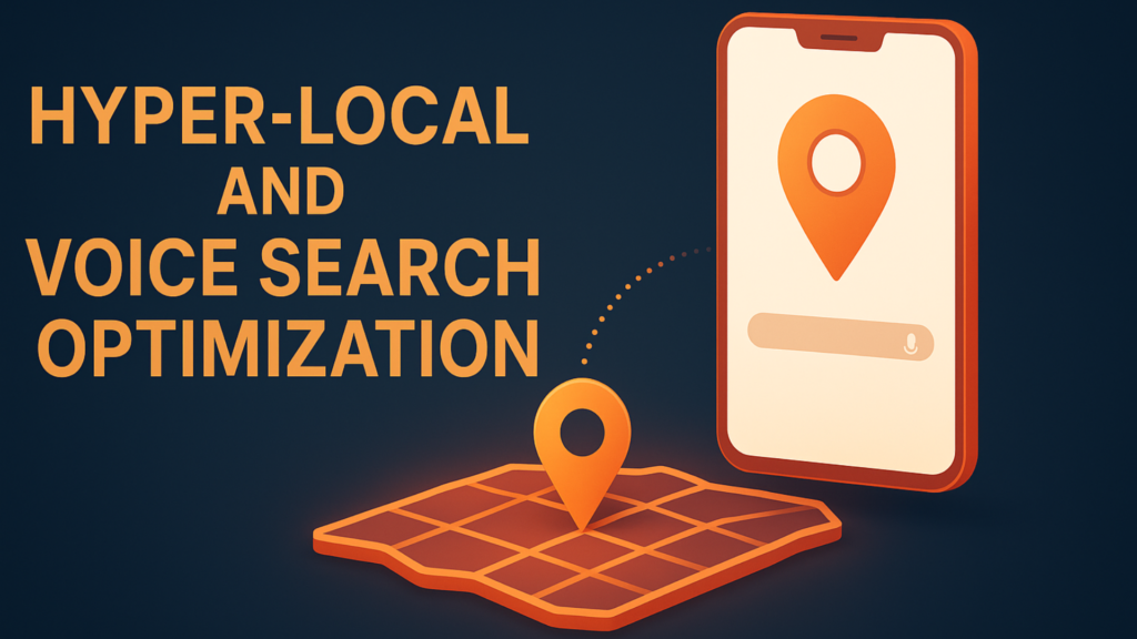 Local map with voice search icon.