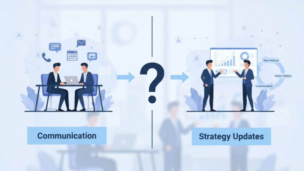 What is the Process for Communication and Strategy Updates?