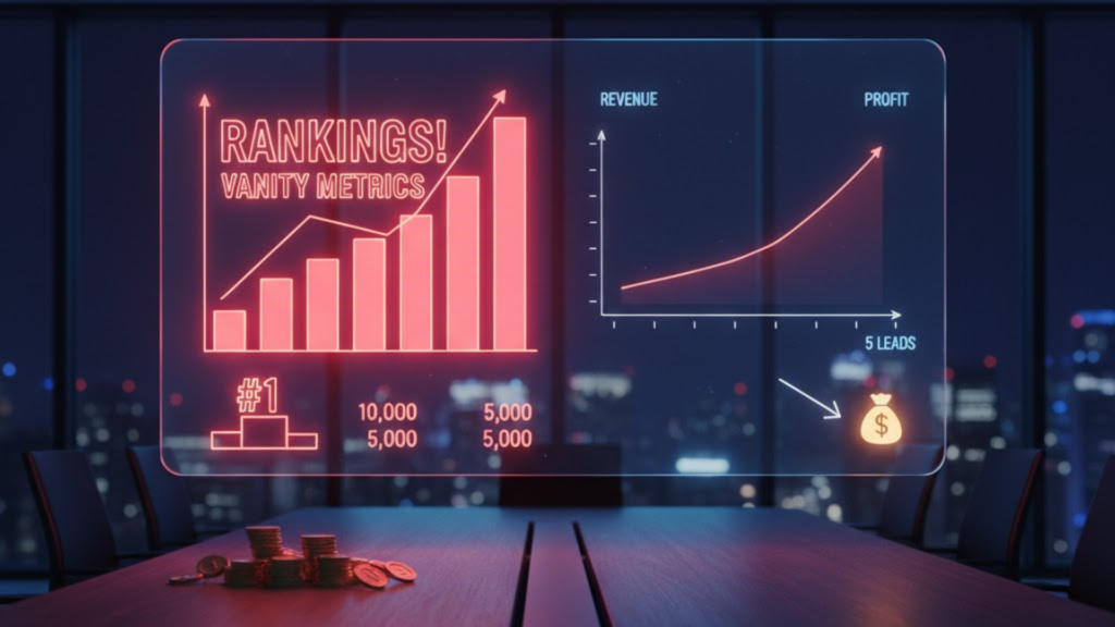 Chasing Vanity Metrics (Rankings) Over Business Goals (Revenue)