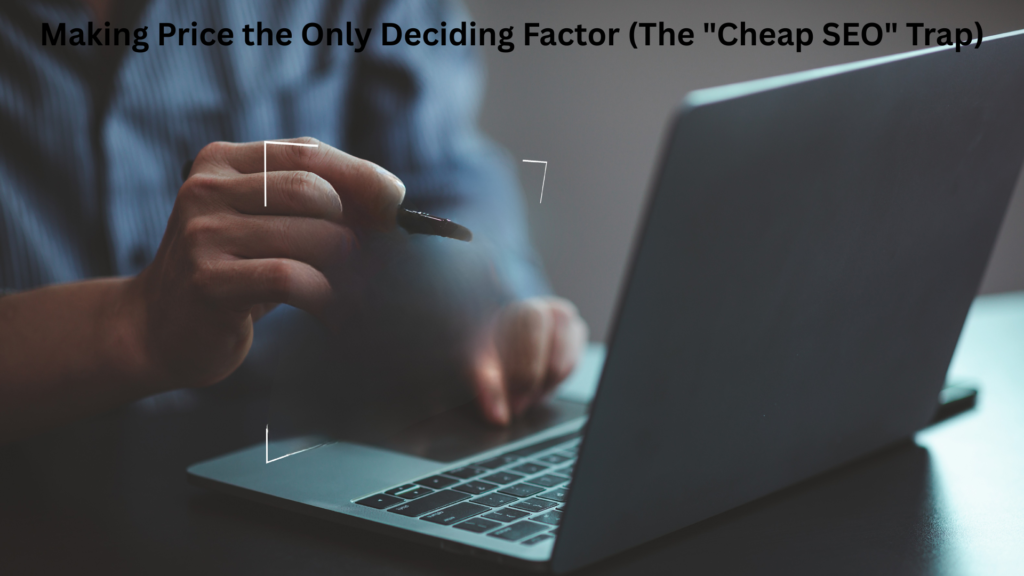 Making Price the Only Deciding Factor (The "Cheap SEO" Trap)