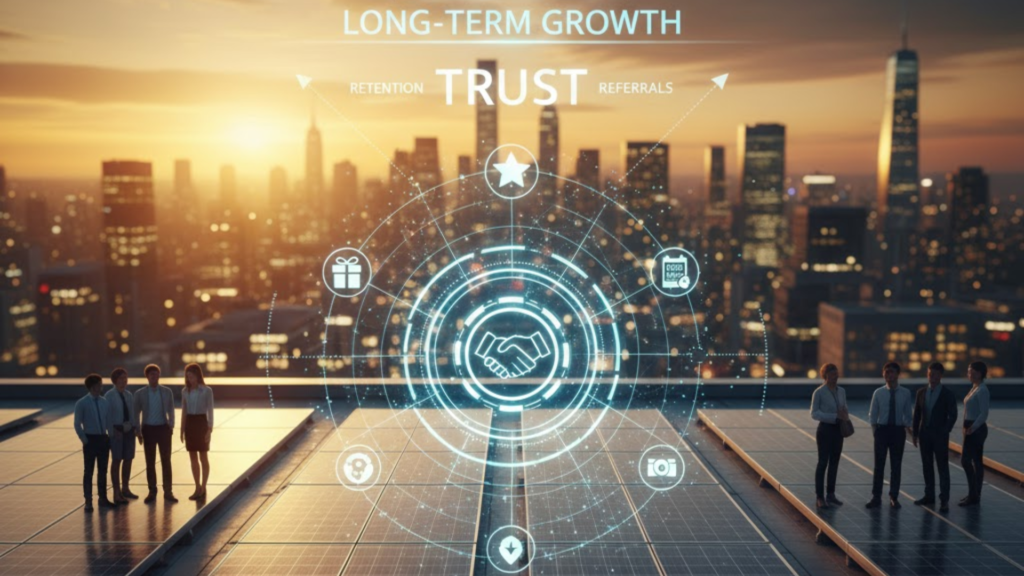 Long-Term Growth (Retention and Referrals) best way to get solar leads