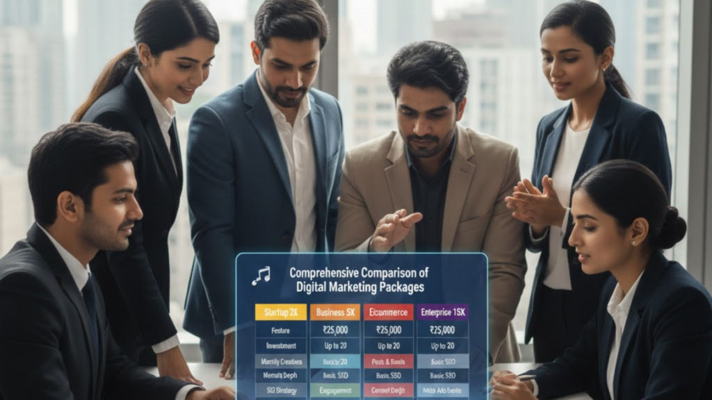 Comprehensive Comparison of Digital Marketing Packages for Indian Businesses