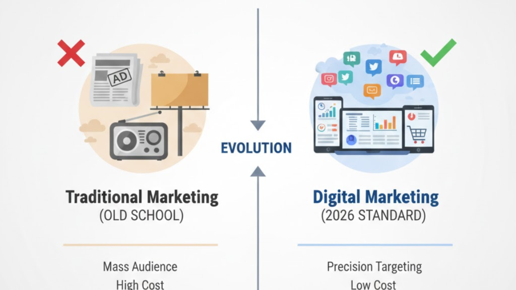 Digital Marketing vs. Traditional Marketing: The 2026 Reality Check | what is digital marketing