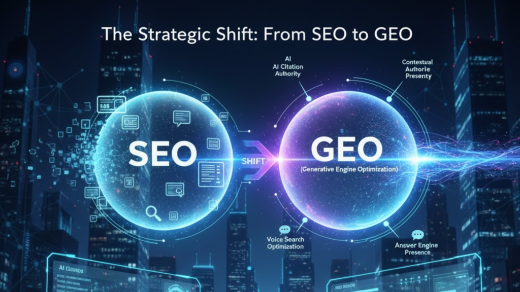 The Strategic Shift: From SEO to GEO in Online Marketing Solutions 2026
