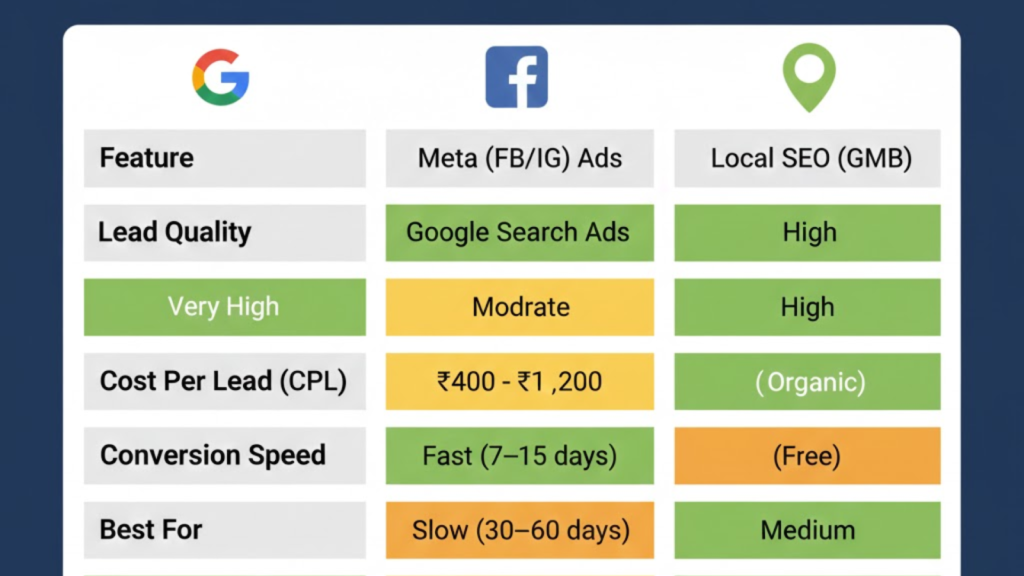 Comparison of Lead Sources in Performance Marketing for Solar Company (2026)