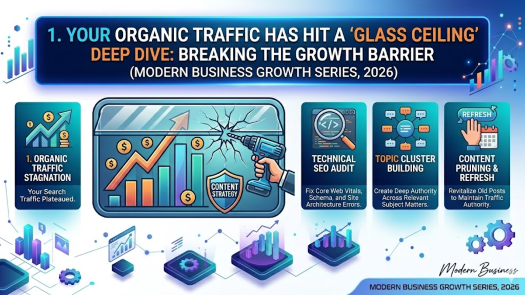 Your Organic Traffic Has Hit a "Glass Ceiling" | content marketing agency