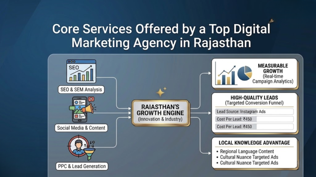 Core Services Offered by a Top Digital Marketing Agency in Rajasthan