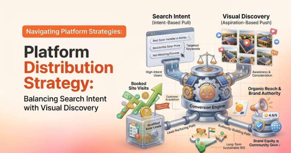 Platform Distribution Strategy: Balancing Search Intent with Visual Discovery | solar marketing agency