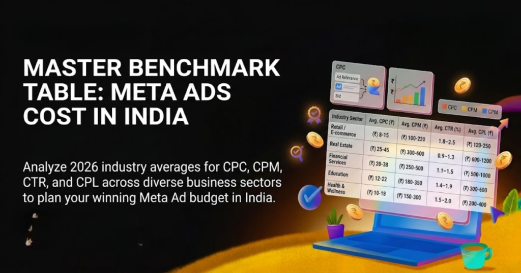 Master Benchmark Table: Meta Ads Cost in India (2026 Data)