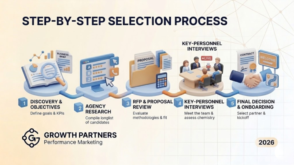 Step-by-Step Selection Process | paid marketing agency