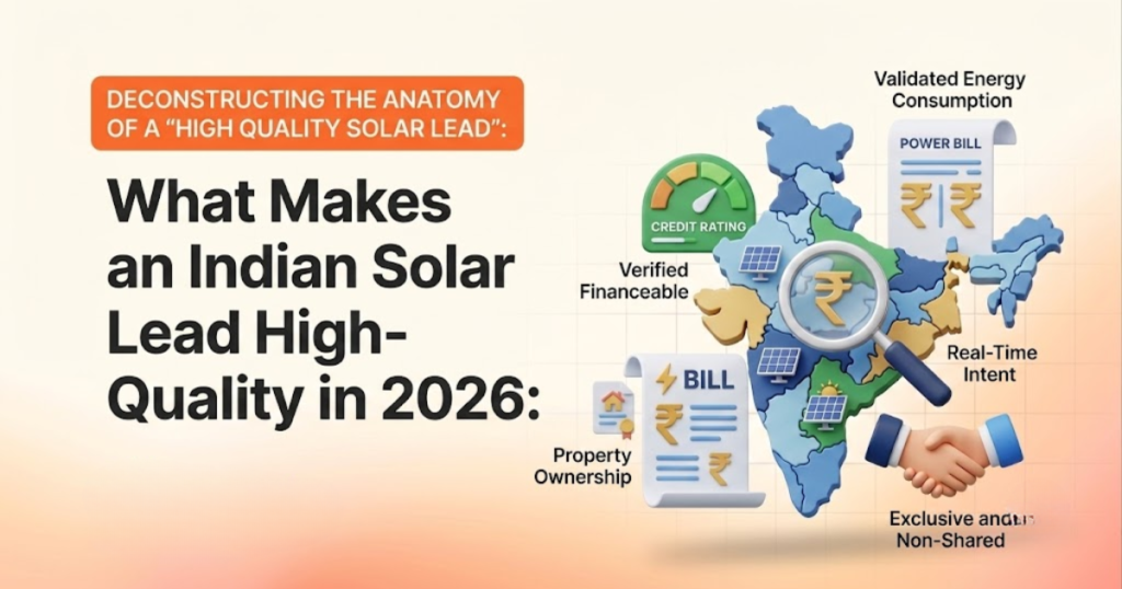 Deconstructing the Anatomy of a "High Quality Solar Lead" in India