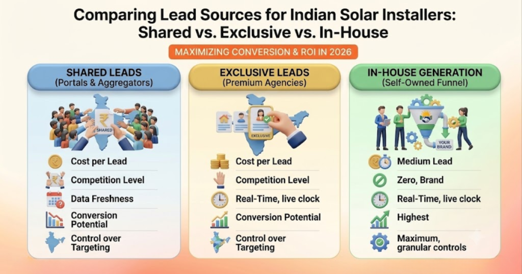 Comparing Lead Sources: Shared vs. Exclusive vs. In-House | high quality solar leads