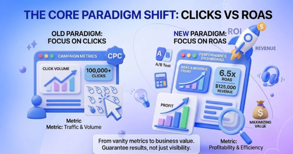 The Core Paradigm Shift: Clicks VS ROAS