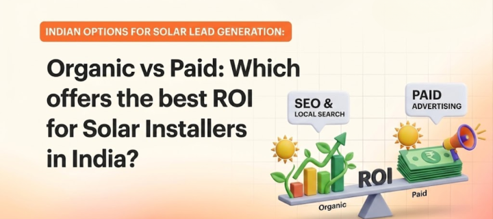 Organic vs Paid Solar Lead Generation: Which Offers the Best ROI for Indian Installers?